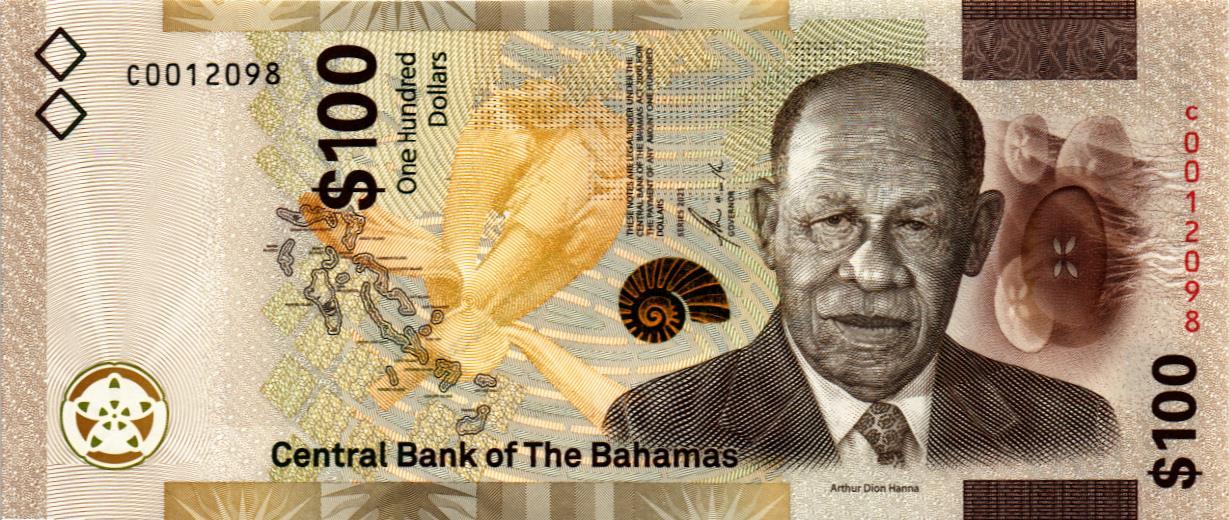 БАГАМСКИЕ ОСТРОВА 100 ДОЛЛАРОВ мини 1