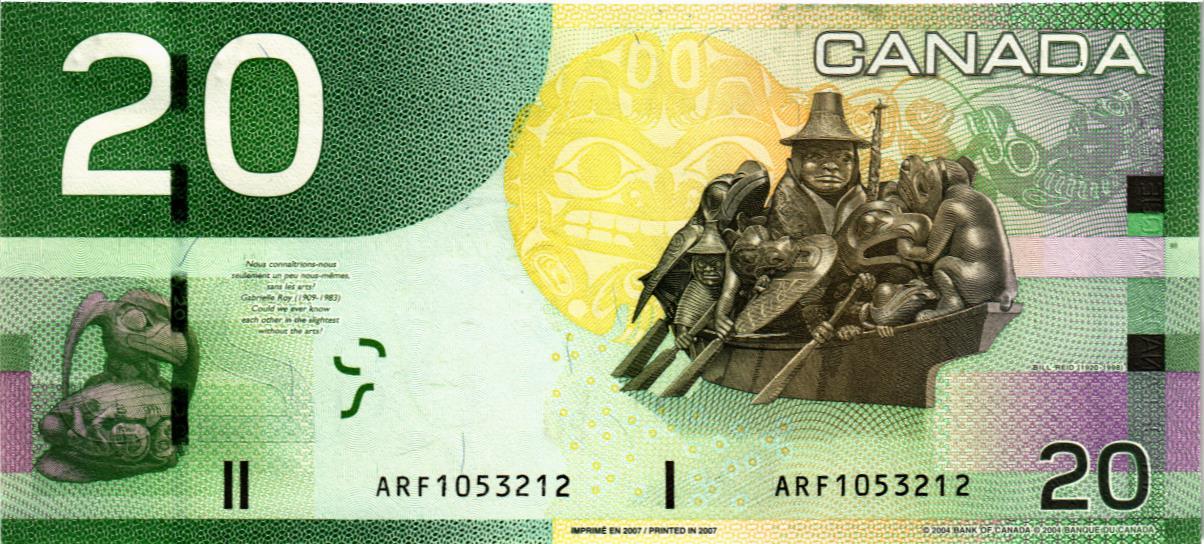 КАНАДА 20 ДОЛЛАРОВ мини 2