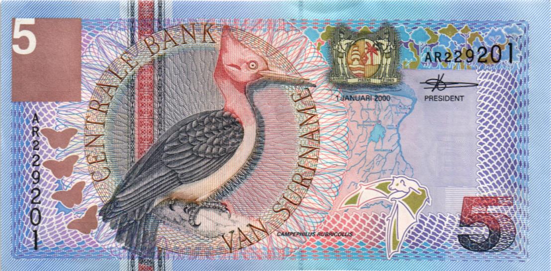 СУРИНАМ 5 ГУЛЬДЕНОВ мини 1