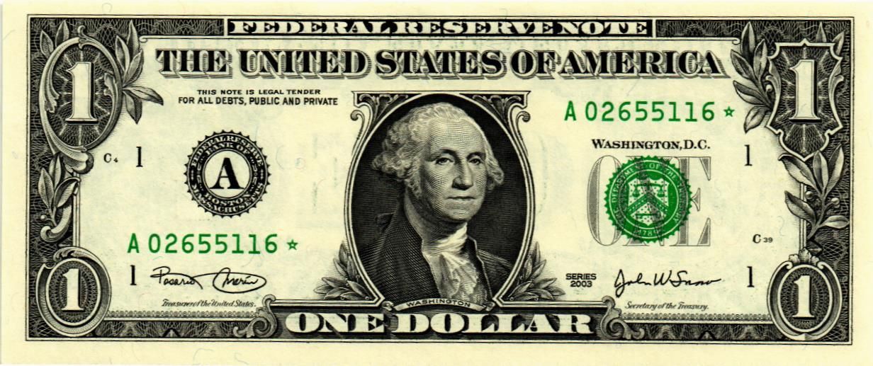 США 1 ДОЛЛАР (A - БОСТОН, REPLACEMENT)