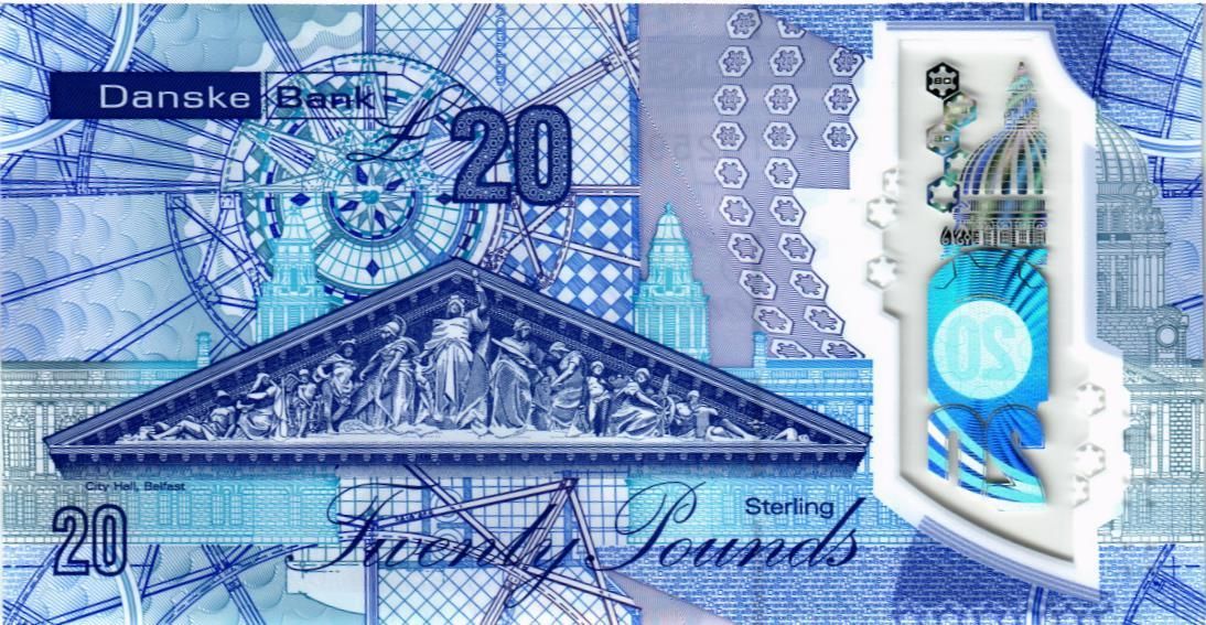 СЕВЕРНАЯ ИРЛАНДИЯ 20 ФУНТОВ (DANSKE BANK) мини 2