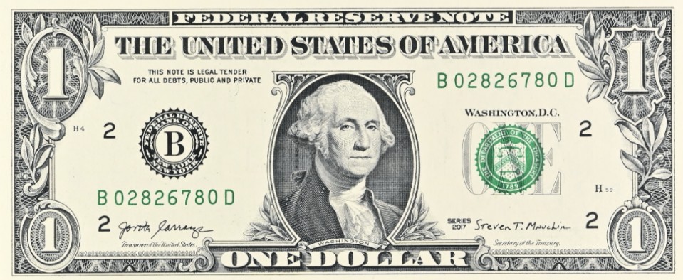 США 1 ДОЛЛАР (B - НЬЮ-ЙОРК - PMG - ГРЕЙД 64) #B02826780D мини 4