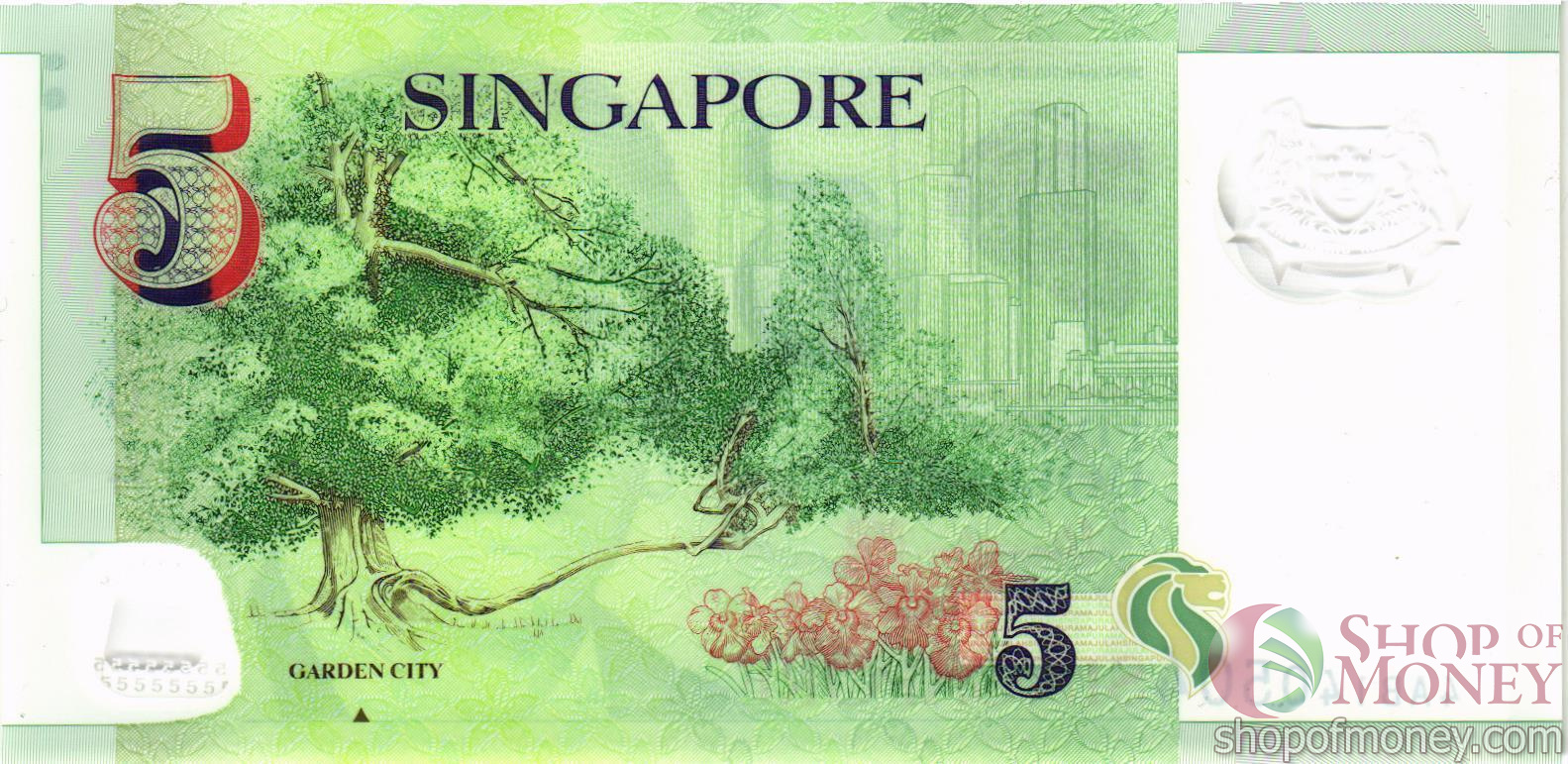 СИНГАПУР 5 ДОЛЛАРОВ мини 2