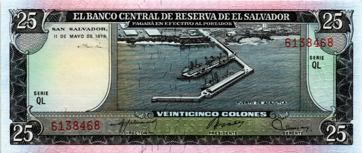 САЛЬВАДОР 25 КОЛОН (11.05.1978)