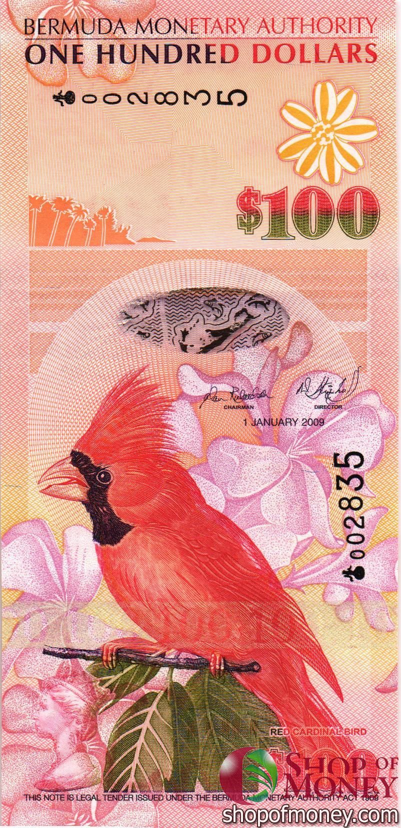 БЕРМУДСКИЕ ОСТРОВА 100 ДОЛЛАРОВ мини 1