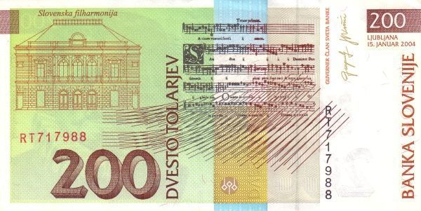 СЛОВЕНИЯ 200 ТОЛАРОВ мини 2