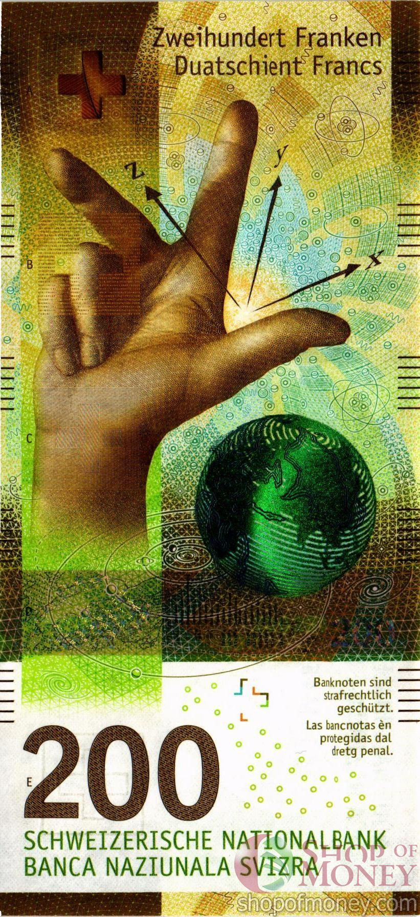 ШВЕЙЦАРИЯ 200 ФРАНКОВ