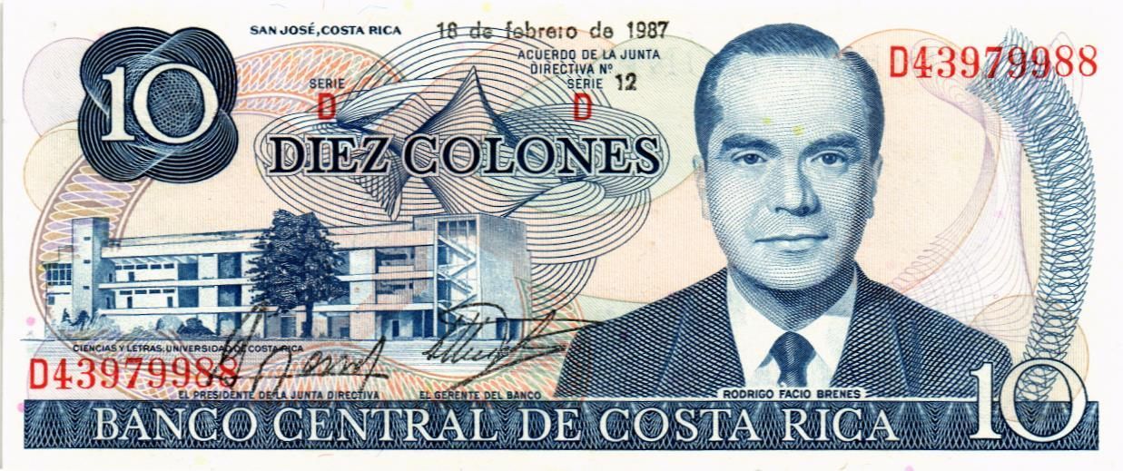 КОСТА-РИКА 10 КОЛОН мини 1
