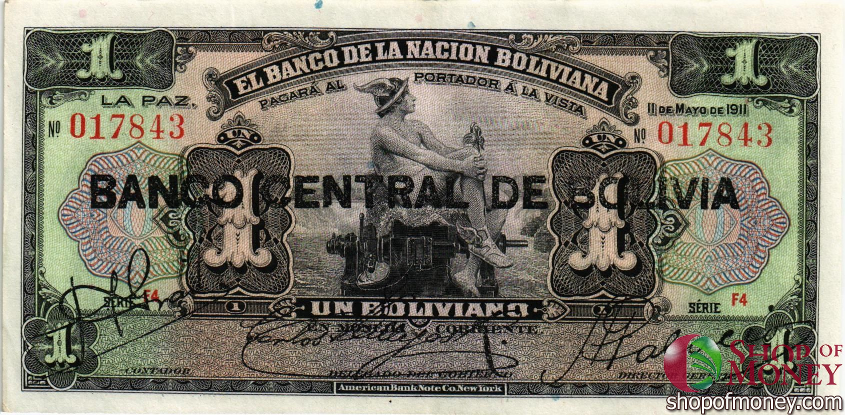 БОЛИВИЯ 1 БОЛИВИАНО мини 1