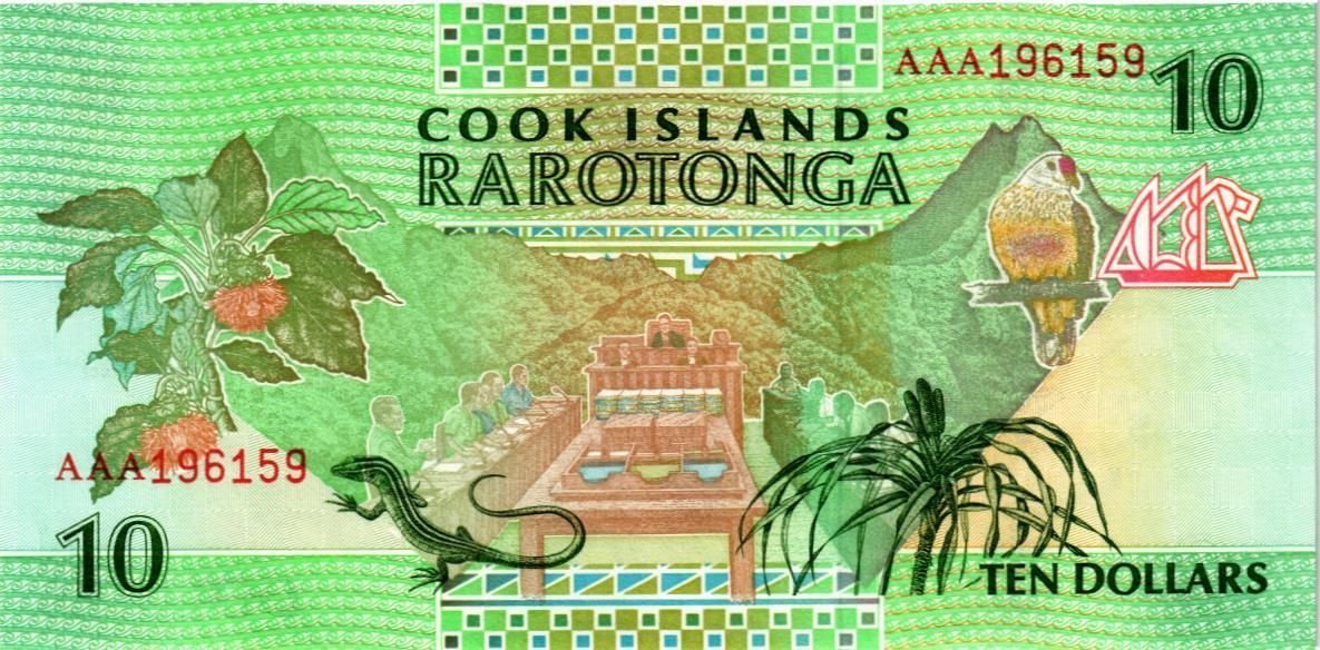 ОСТРОВА КУКА 10 ДОЛЛАРОВ мини 2