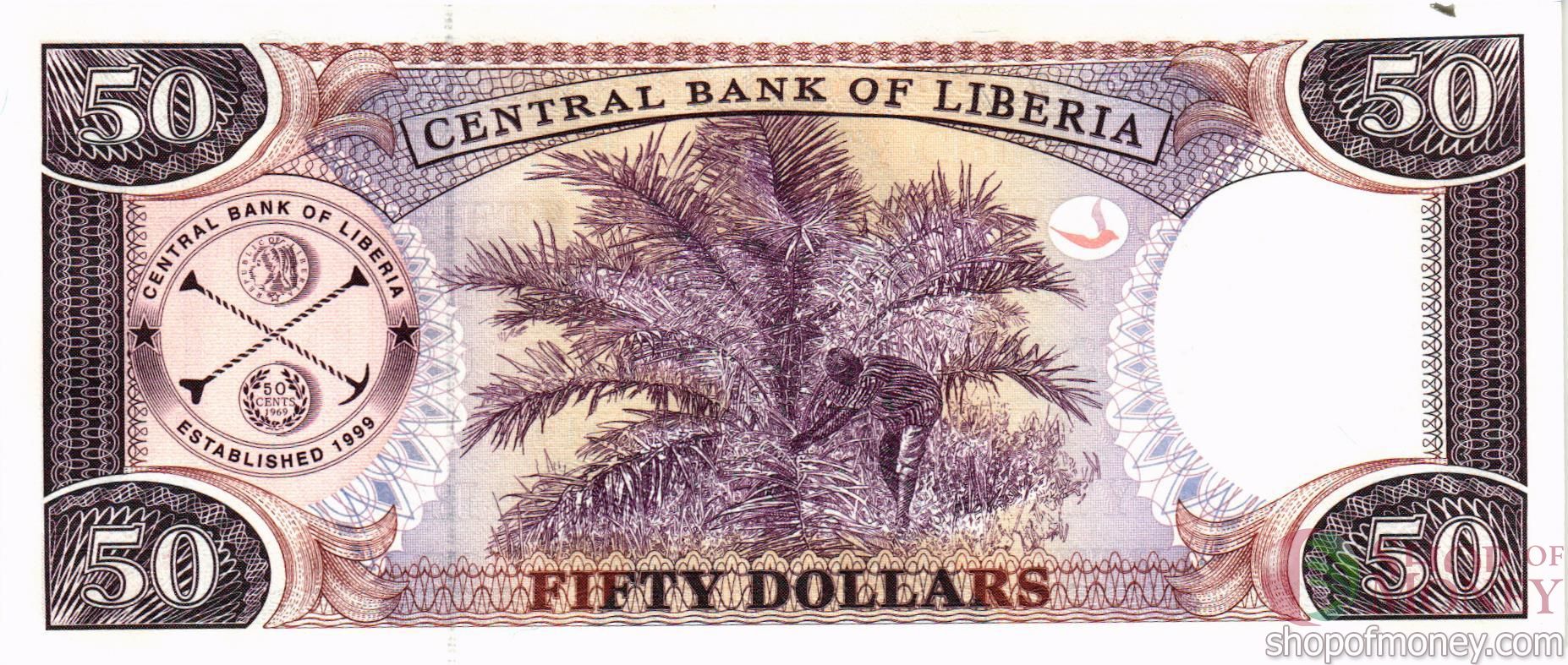 ЛИБЕРИЯ 50 ДОЛЛАРОВ мини 2