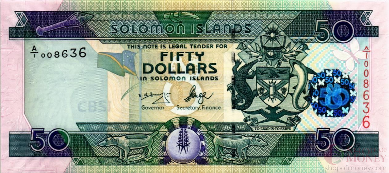 СОЛОМОНОВЫ ОСТРОВА 50 ДОЛЛАРОВ мини 1