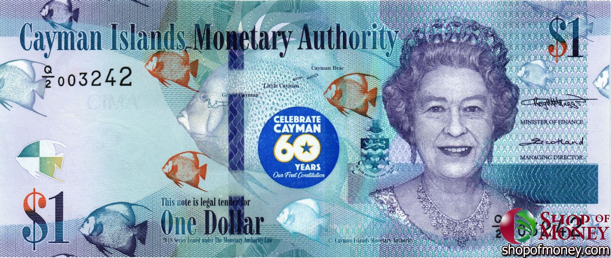 КАЙМАНОВЫ ОСТРОВА 1 ДОЛЛАР