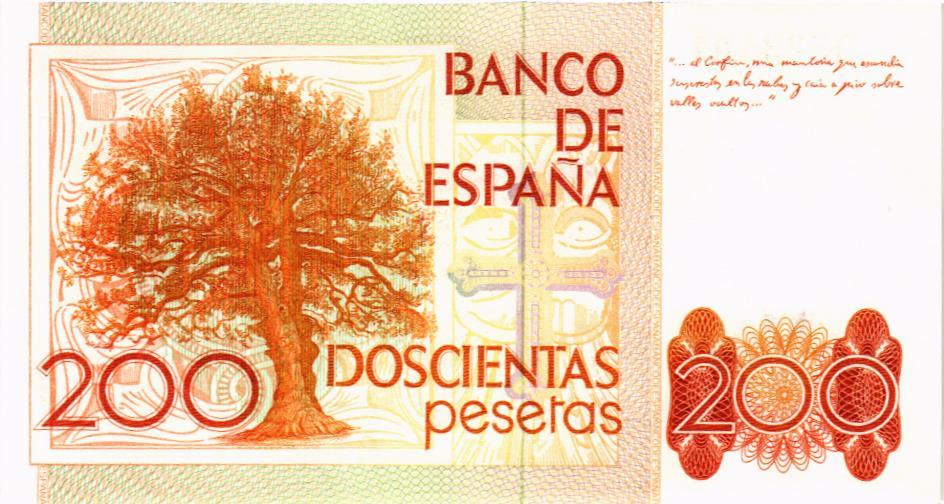 ИСПАНИЯ 200 ПЕСЕТ мини 2