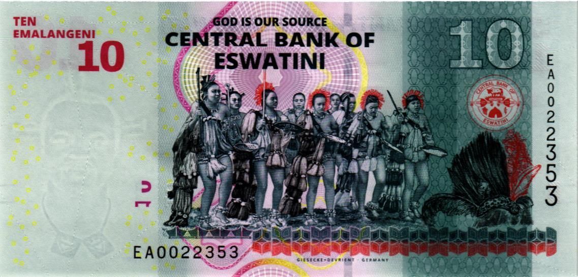СВАЗИЛЕНД (ЭСВАТИНИ) 10 ЭМАЛАНГЕНИ мини 2