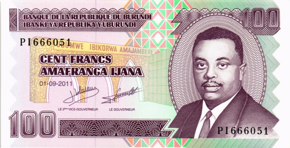 БУРУНДИ 100 ФРАНКОВ мини 1