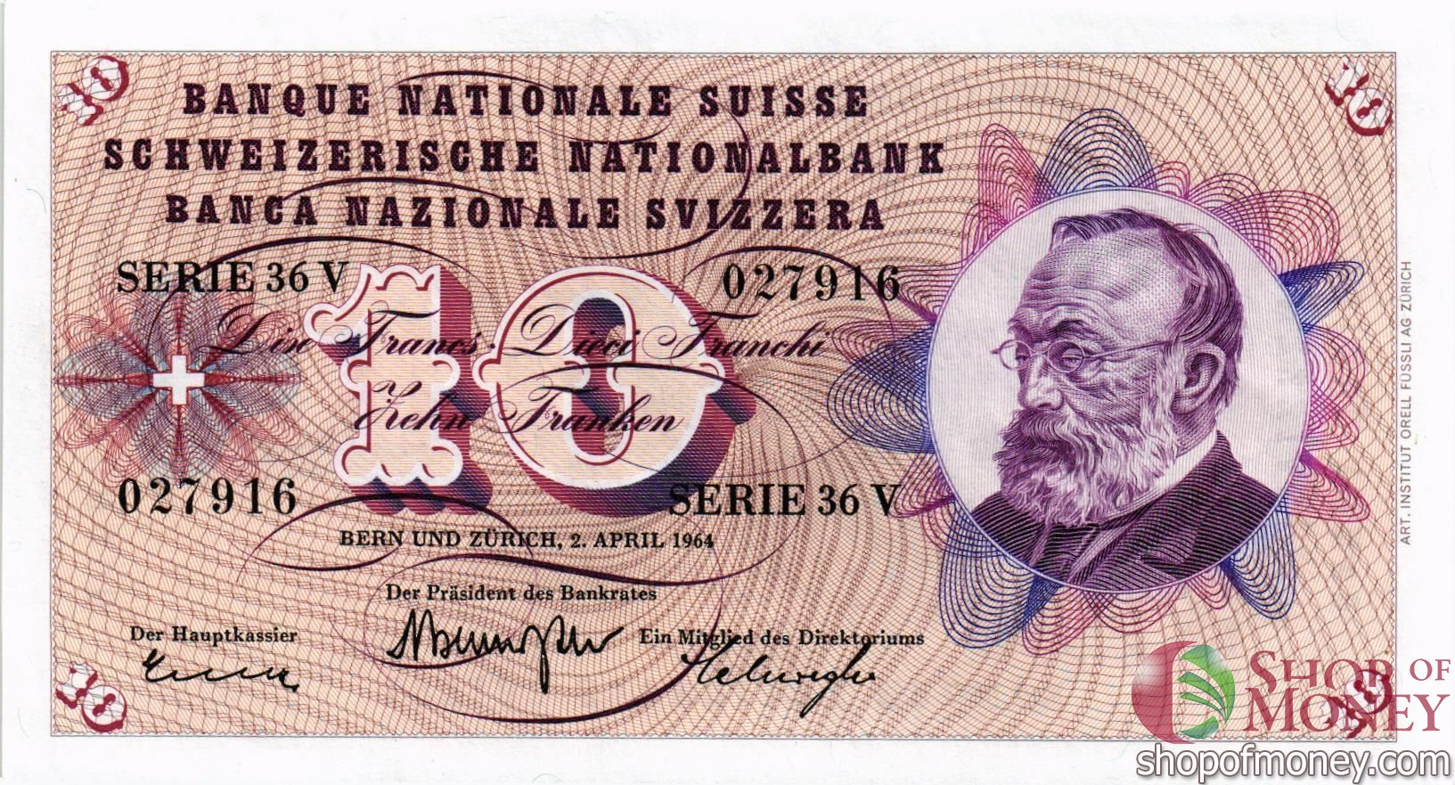 ШВЕЙЦАРИЯ 10 ФРАНКОВ мини 1