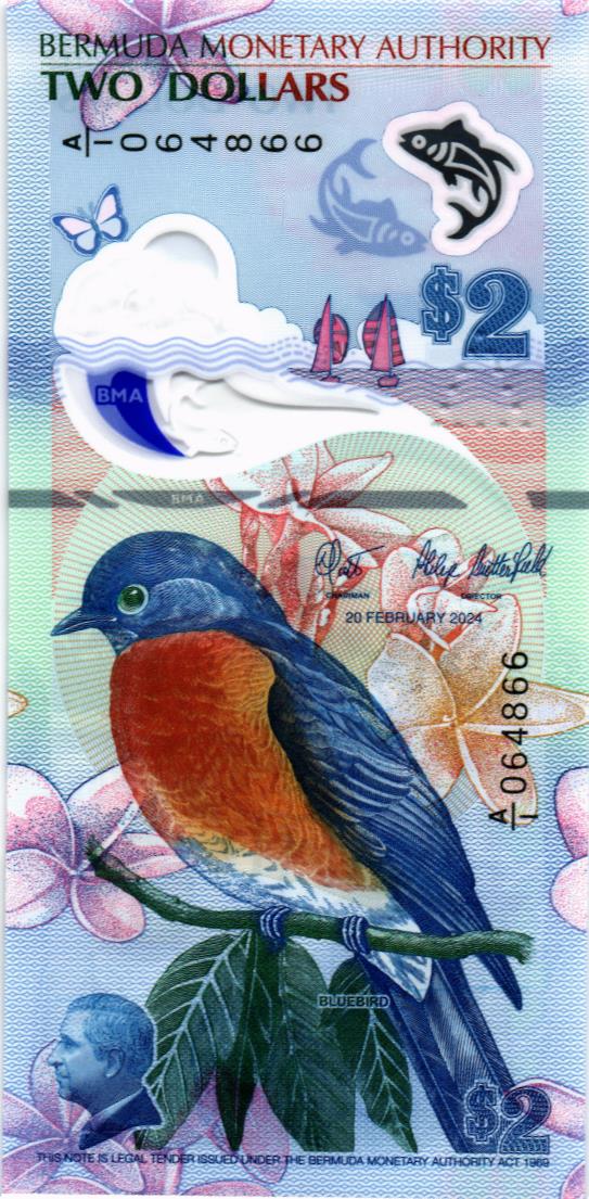 БЕРМУДСКИЕ ОСТРОВА 2 ДОЛЛАРА