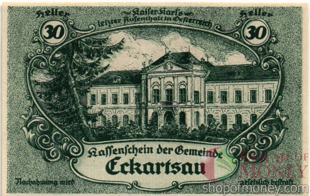 АВСТРИЯ 30 ХЕЛЛЕРОВ (НОТГЕЛЬД) мини 1