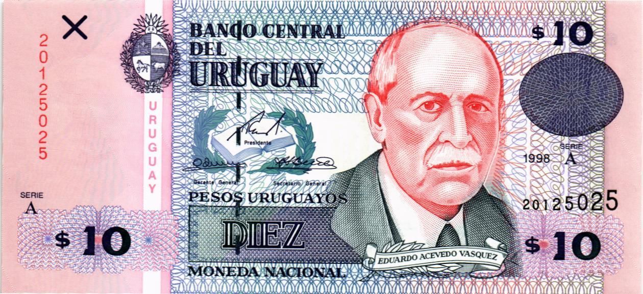 УРУГВАЙ 10 ПЕСО мини 1