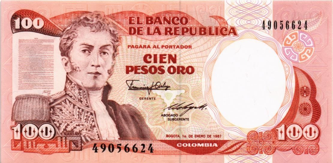 КОЛУМБИЯ 100 ПЕСО (01.01.1987) мини 1