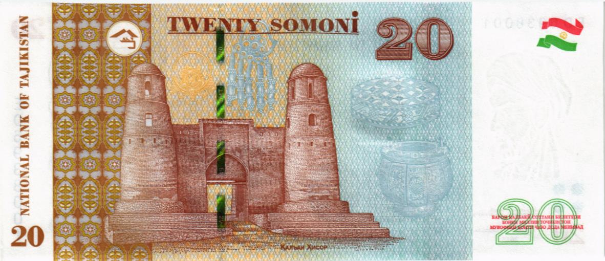 ТАДЖИКИСТАН 20 СОМОНИ мини 2