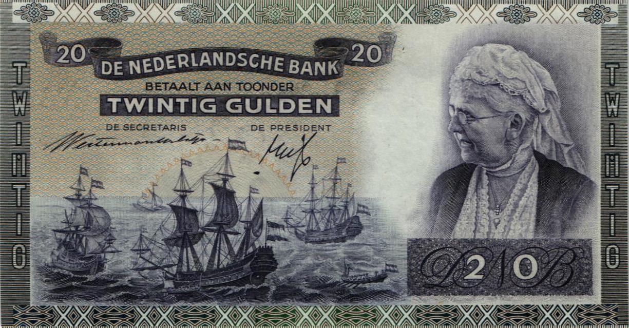 НИДЕРЛАНДЫ 20 ГУЛЬДЕНОВ (19.03.1941) мини 1