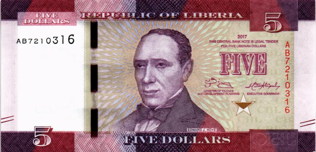 ЛИБЕРИЯ 5 ДОЛЛАРОВ