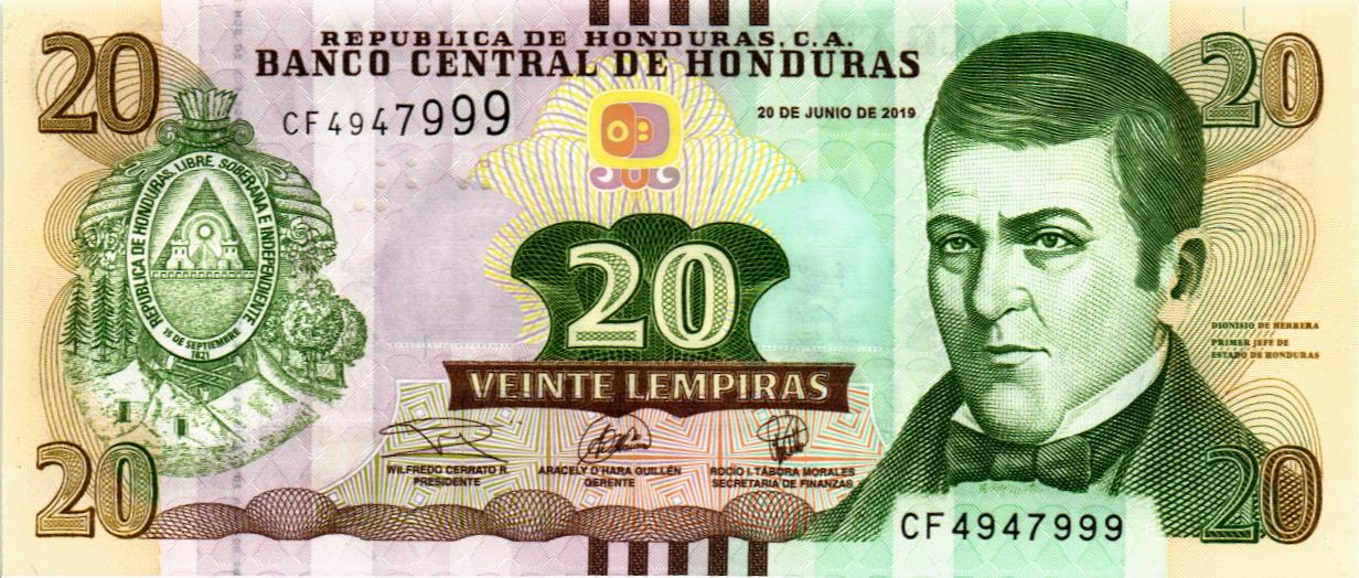 ГОНДУРАС 20 ЛЕМПИР
