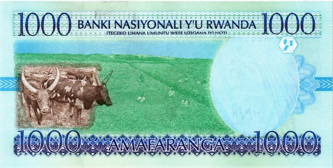РУАНДА 1000 ФРАНКОВ мини 2