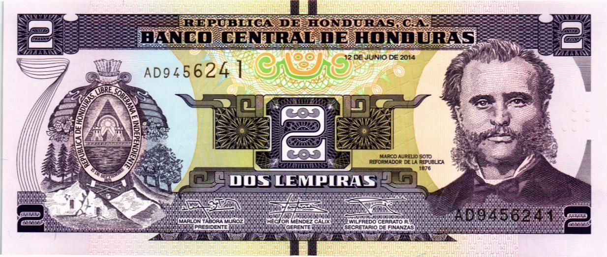 ГОНДУРАС 2 ЛЕМПИРЫ