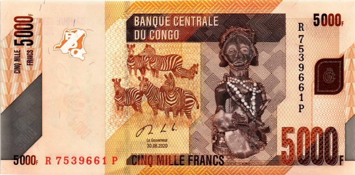 КОНГО ДР 5000 ФРАНКОВ мини 1