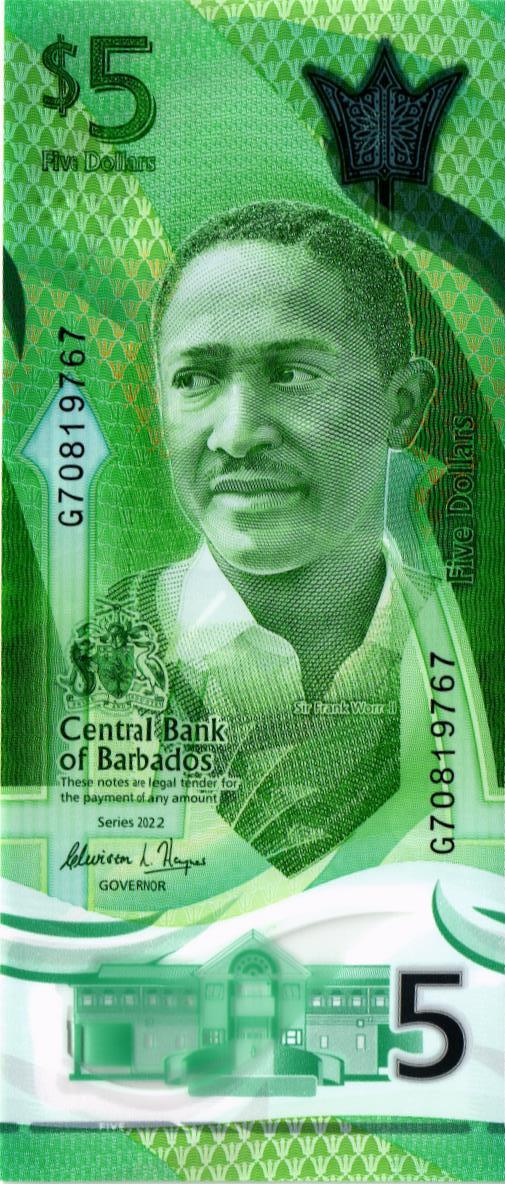 БАРБАДОС 5 ДОЛЛАРОВ мини 1