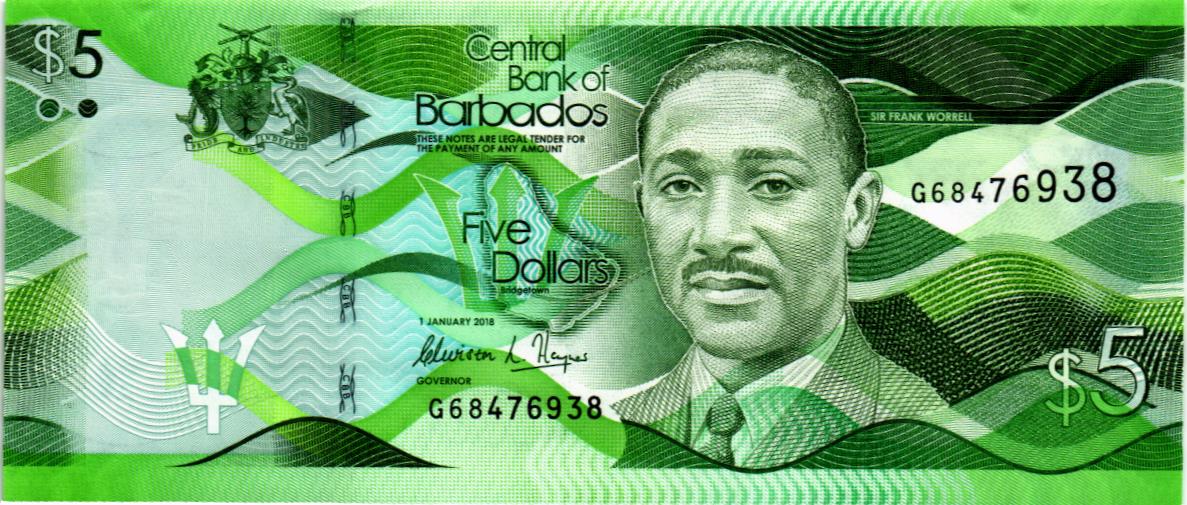 БАРБАДОС 5 ДОЛЛАРОВ мини 1