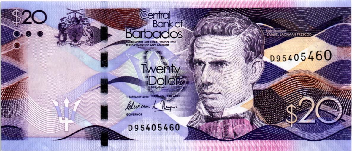 БАРБАДОС 20 ДОЛЛАРОВ мини 1
