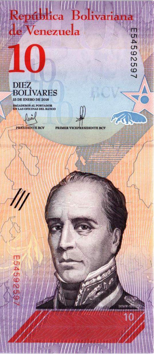 ВЕНЕСУЭЛА 10 БОЛИВАР мини 1