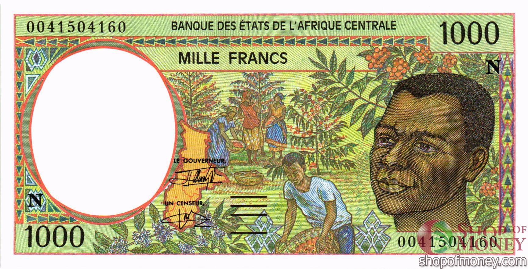 ГОСУДАРСТВА ЦЕНТРАЛЬНОЙ АФРИКИ (ЭКВАТОРИАЛЬНАЯ ГВИНЕЯ) 500-1000-2000-5000-10000 ФРАНКОВ мини 5