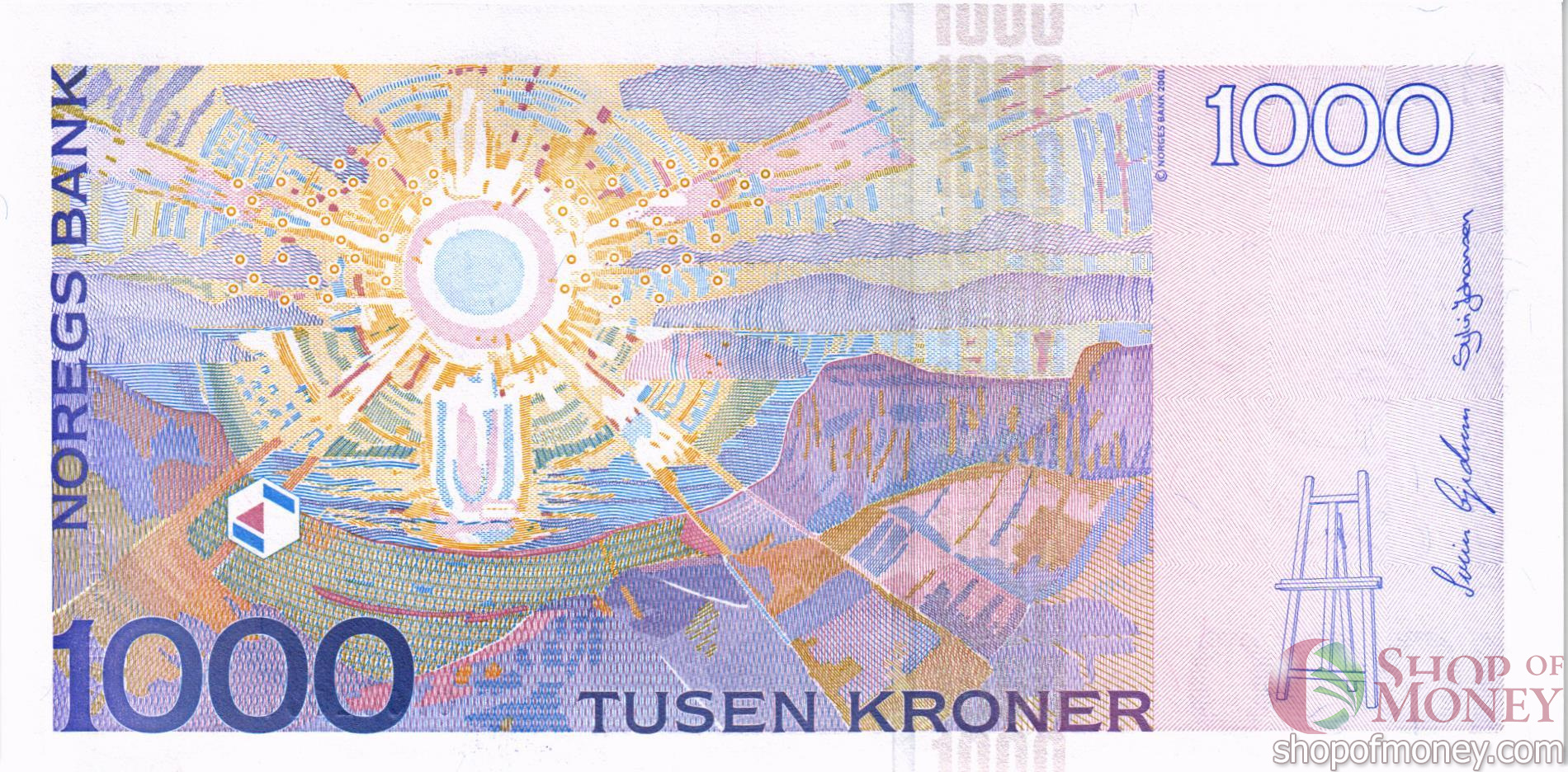 НОРВЕГИЯ 1000 КРОН мини 2
