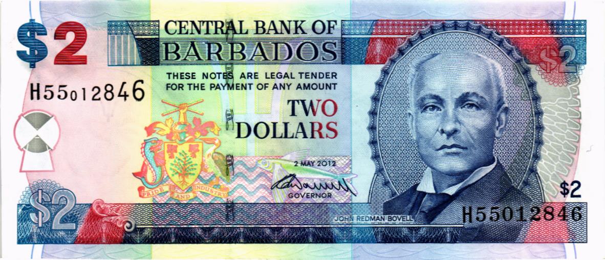 БАРБАДОС 2 ДОЛЛАРА мини 1