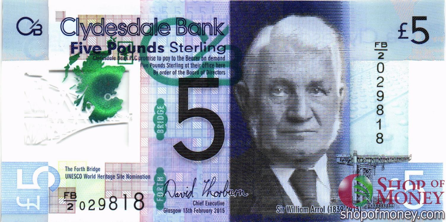 ШОТЛАНДИЯ 5 ФУНТОВ