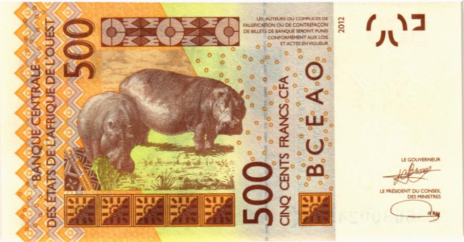 WAS - СЕНЕГАЛ 500 ФРАНКОВ (K) мини 2