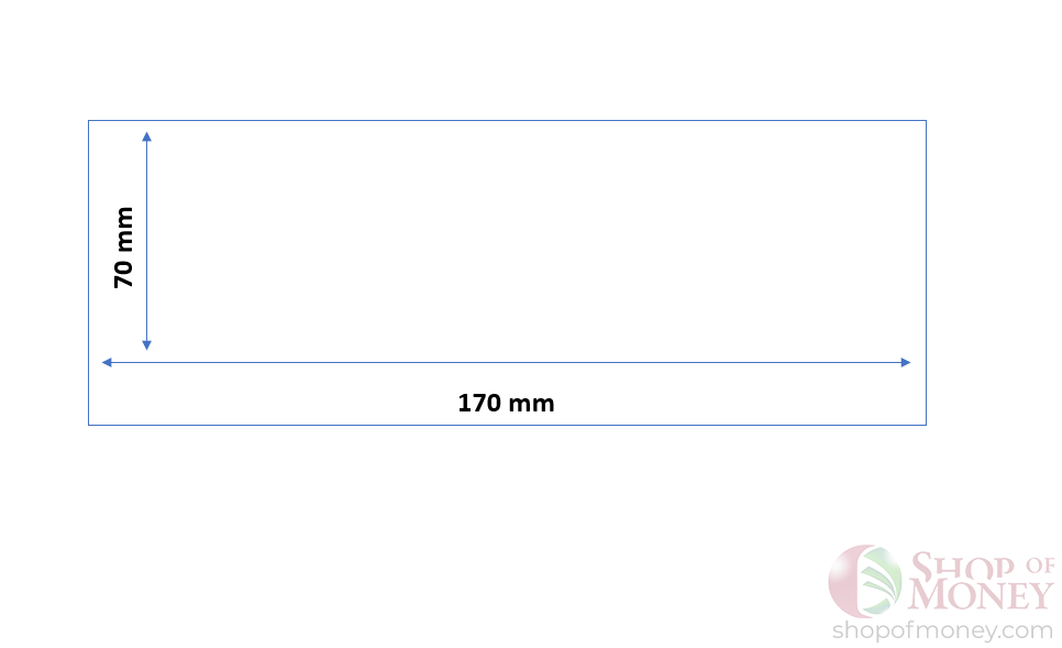 ХОЛДЕР ДЛЯ БАНКНОТ № 5 (70 mm x 170 mm) - 50 шт мини 3