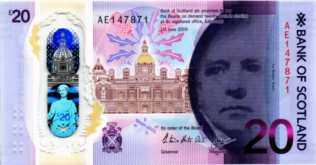 ШОТЛАНДИЯ 20 ФУНТОВ (BANK OF SCOTLAND)