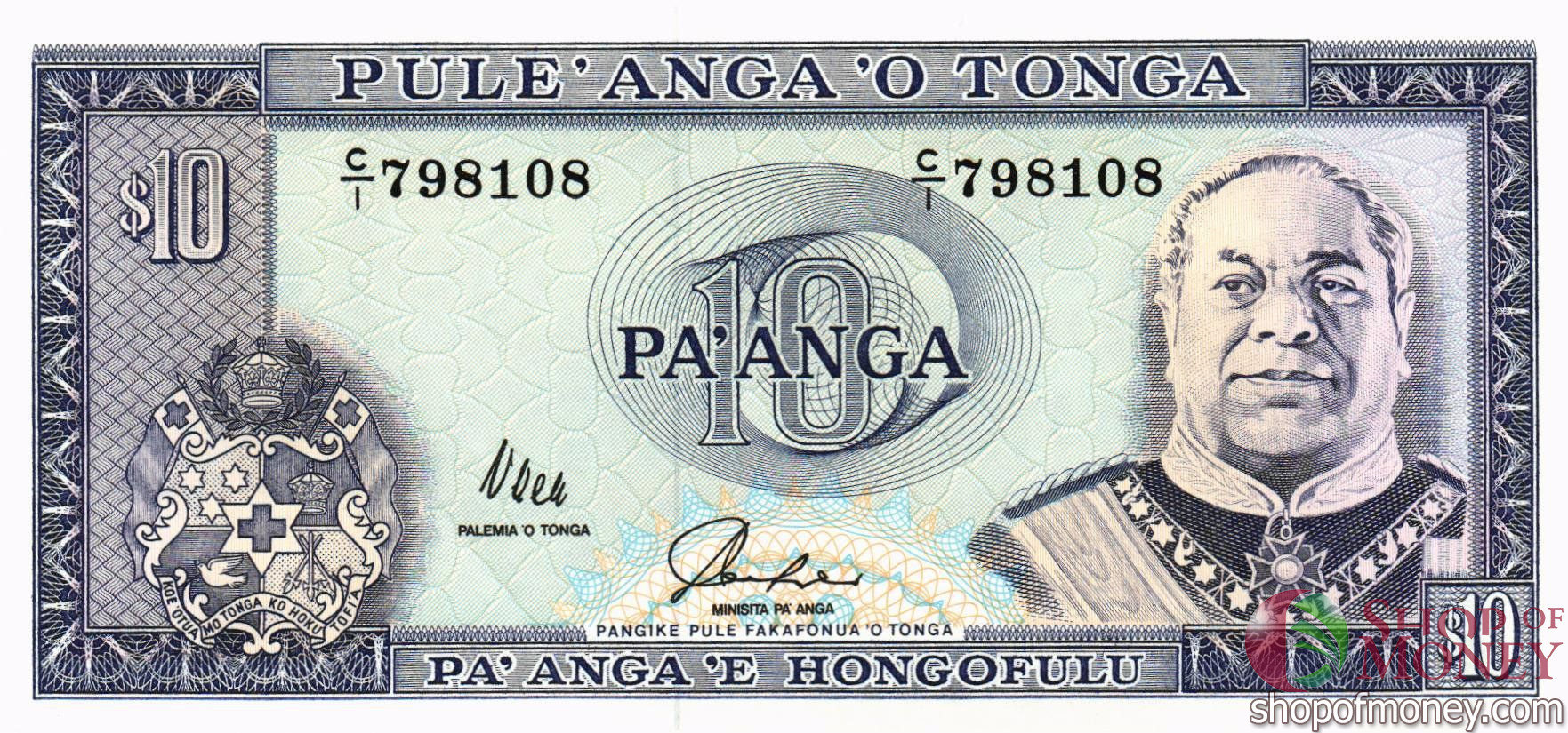 ТОНГА 10 ПААНГА