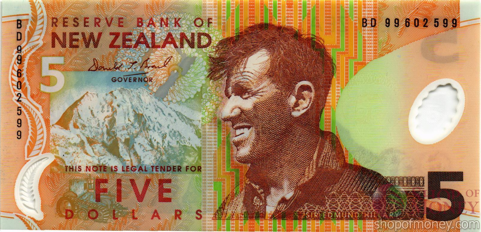 НОВАЯ ЗЕЛАНДИЯ 5 ДОЛЛАРОВ мини 1