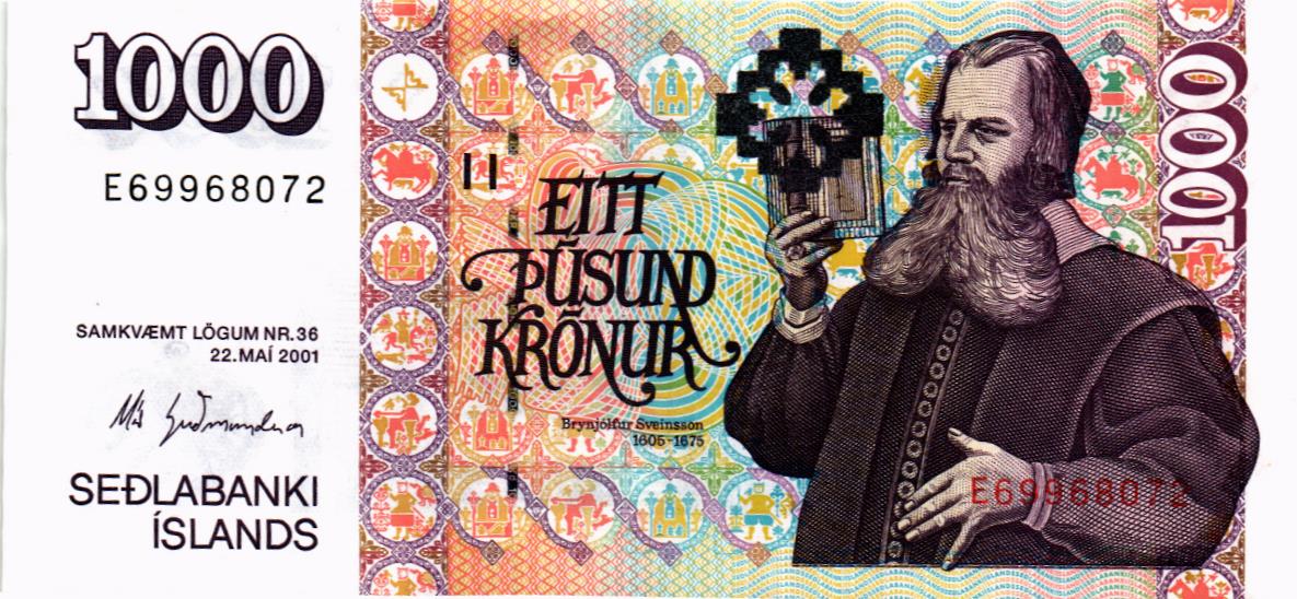 ИСЛАНДИЯ 1000 КРОН мини 1