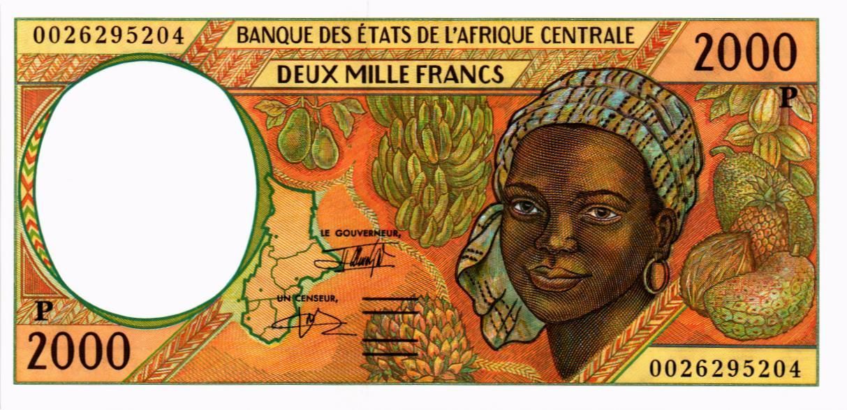 CAS - ЧАД 2000 ФРАНКОВ (P) мини 1