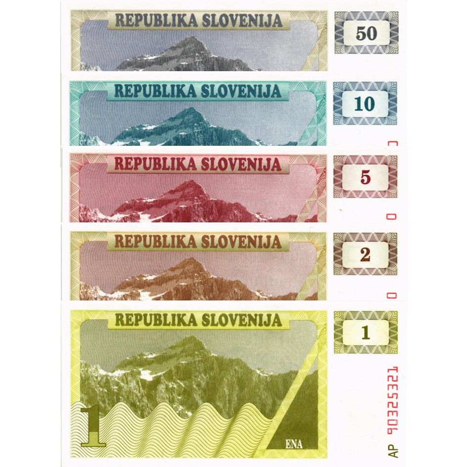 СЛОВЕНИЯ НАБОР 1-2-5-10-50 ТОЛАР мини 2