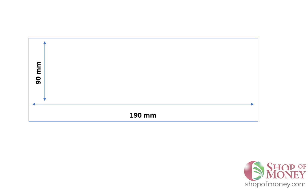 ХОЛДЕР ДЛЯ БАНКНОТ № 8 (90 mm x 190 mm) - 50 шт мини 3