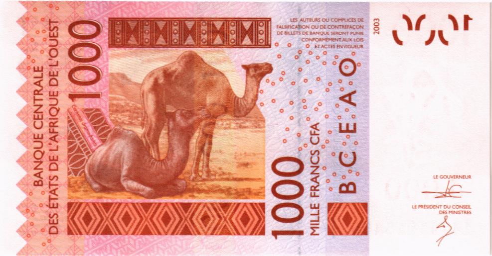 WAS - ТОГО 1000 ФРАНКОВ (T) мини 2